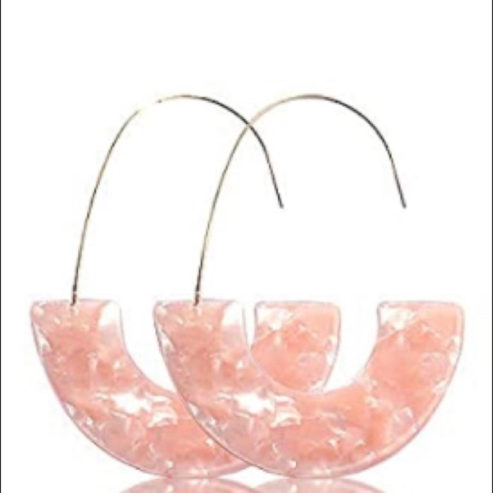 Coral Hoop Ear Rings